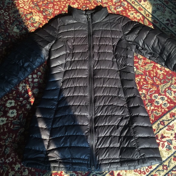 moncler long down knit combo jacket